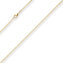 1,6mm Panzerkette weit Collier Halskette aus 585 Gold Gelbgold 42cm