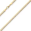 3,9mm Panzerkette weit Goldkette Collier Halskette aus 585 Gold Gelbgold 55cm