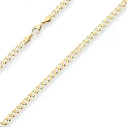 4,9mm Panzerkette weit Goldkette Collier Halskette aus 333 Gold Gelbgold 55cm