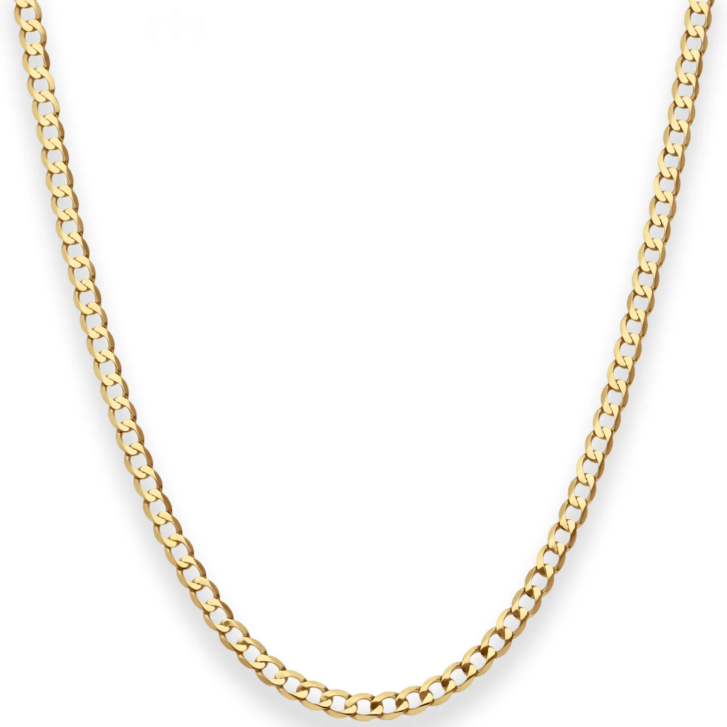 3,3mm Panzerkette weit Goldkette Collier Halskette aus 333 Gold Gelbgold 50cm
