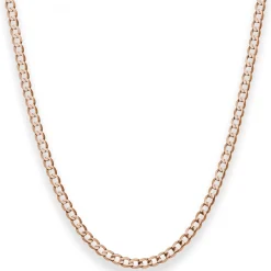 3,3mm Panzerkette weit Goldkette Collier Halskette aus 585 Gold Rotgold 50cm
