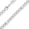 4mm Panzerkette weit Silberkette Collier Halskette aus 925 Silber 45cm Zirkonia