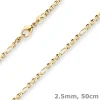 2,5mm Panzerstegkette Goldkette Collier Halskette aus 375 Gold Gelbgold 50cm