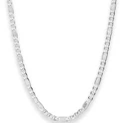 4,3mm Panzerstegkette Silberkette Collier Halskette aus 925 Silber 45cm