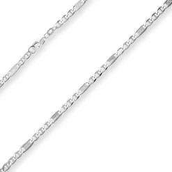 4,3mm Panzerstegkette Silberkette Collier Halskette aus 925 Silber 45cm