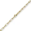 3,5mm Paper Clip Anker weit Armband Armkette aus 585 Gold Gelbgold 21cm