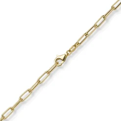 3,5mm Paper Clip Anker weit Armband Armkette aus 585 Gold Gelbgold 21cm