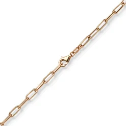 3,5mm Paper Clip Anker weit Armband Armkette aus 585 Gold Rotgold 19cm