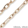 10mm Paper-Clip Armband Armkette Armschmuck aus 585 Gold Rotgold glänzend 19cm