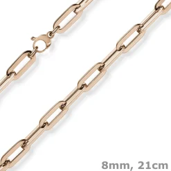 8mm Paper Clip Armband Armschmuck Armkette 750 Gold Rotgold 21cm