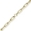 8mm Paper Clip Kette Halskette Collier aus 750 Gold Gelbgold 50cm