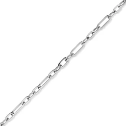 10mm Paper-Clip Kette Halskette Collier aus 585 Gold Weißgold glänzend 50cm