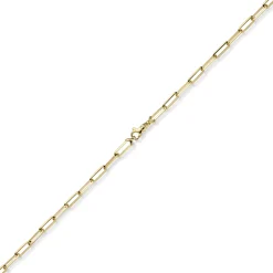 4,5mm Paper-Clip Kette Halskette Collier 585 Gold Gelbgold massiv 60cm