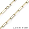 6,5mm Paper Clip Kette Kette Halskette Collier aus 585 Gold Gelbgold 50cm