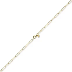 2,5mm Paper Clip Weit-Ankerarmband Armkette 585 Gold Gelbgold strukturiert 19cm