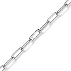 12mm Paper Clip Weit-Anker Kette Collier Halskette aus 585 Gold Weißgold 50cm