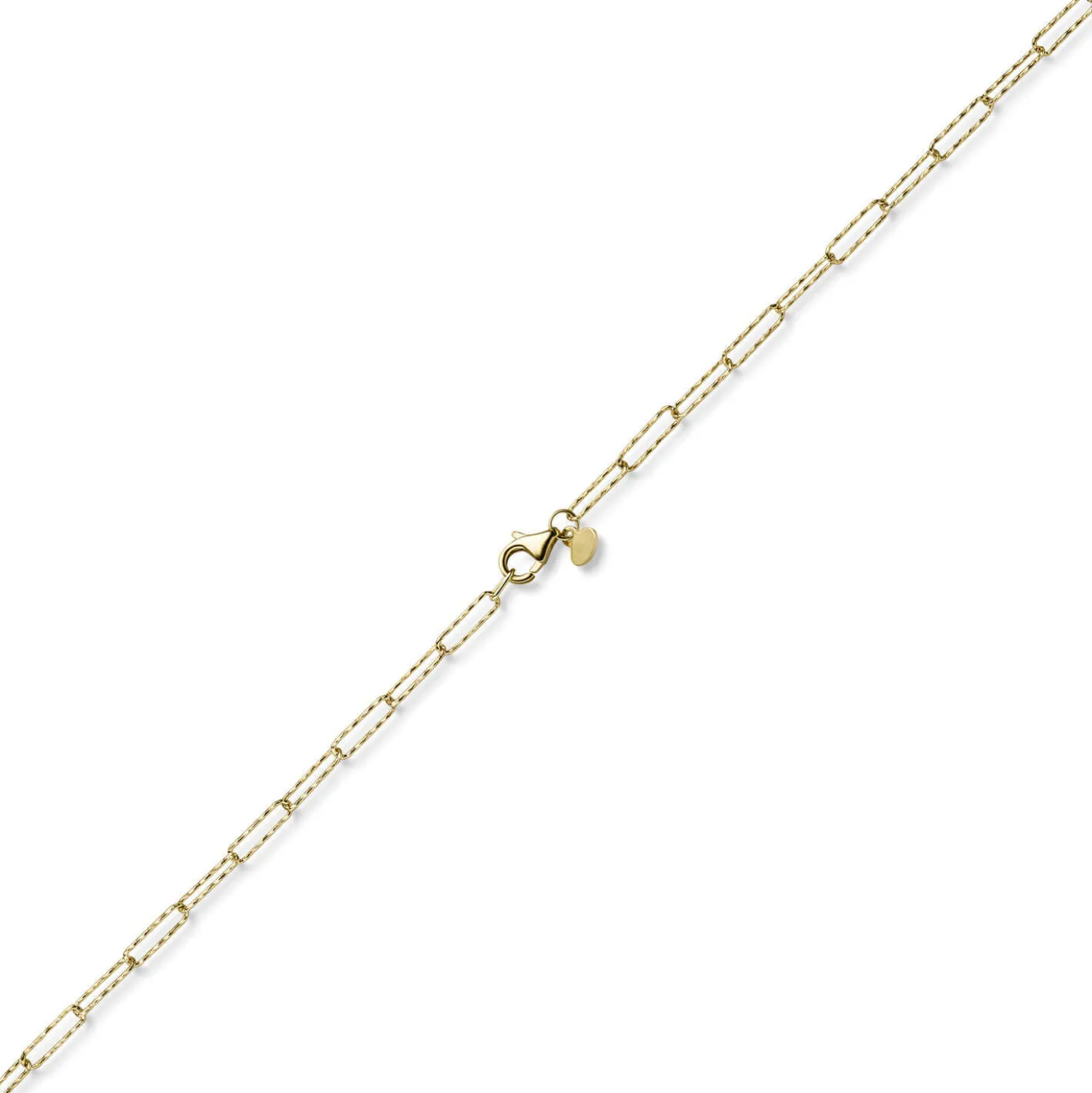 2,5mm Paper Clip Weit-Ankerkette Kette Collier 585 Gelbgold strukturiert 50cm
