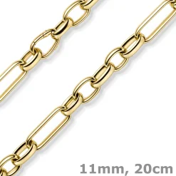 11mm Phantasie Armband Armkette Armschmuck aus 585 Gold Gelbgold 20cm