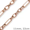 11mm Phantasie Armband Armkette Armschmuck aus 585 Gold Rotgold 22cm