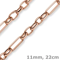 11mm Phantasie Armband Armkette Armschmuck aus 585 Gold Rotgold 22cm