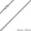 4mm Phantasiearmband Armkette Armschmuck aus 585 Gold Weißgold glänzend 19cm