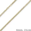 4mm Phantasiearmband Armkette Armschmuck, 585 Gold Gelbgold, glänzend, 21cm