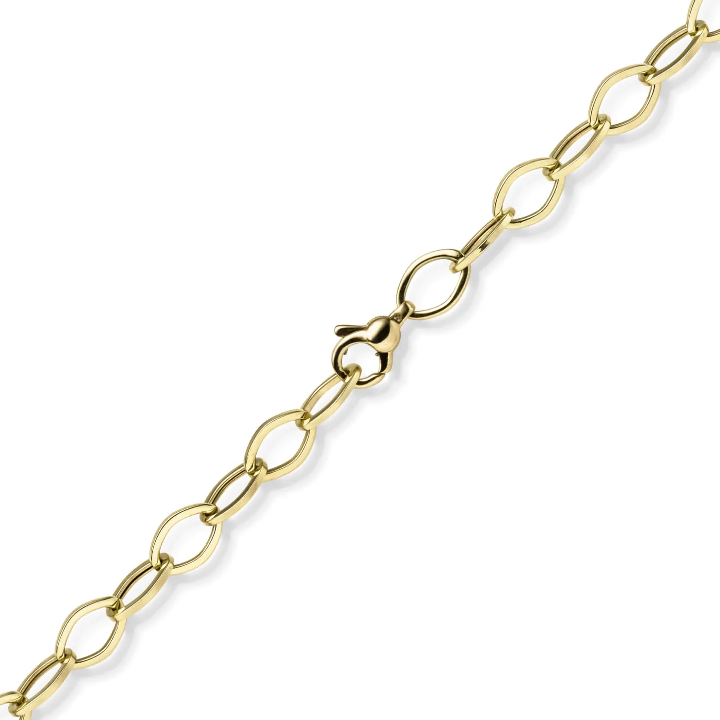7mm Phantasie Armband Armkette aus 585 Gold Gelbgold glänzend 21cm