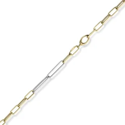 5mm Phantasie Armband Armkette aus 585 Gold Gelbgold Weißgold vierkant 19cm