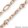16mm Phantasie-Armband Armkette aus 585 Gold Rogold 21cm