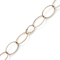 24mm Phantasie Armband Armkette aus 585 Gold Rotgold matt glänzend 20cm