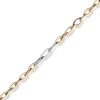 6mm Phantasie Armband Armkette aus 585 Gold Weißgold Rotgold oval flach 21cm