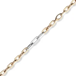 6mm Phantasie Armband Armkette aus 585 Gold Weißgold Rotgold oval flach 21cm