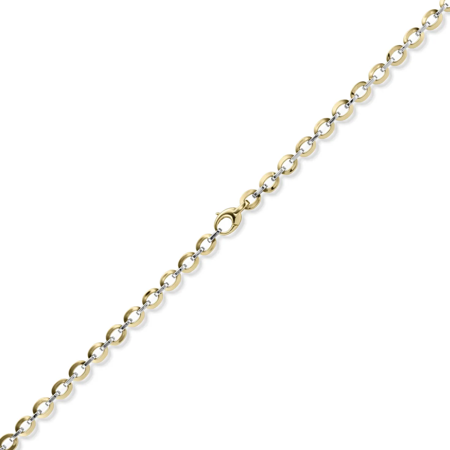 6,5mm Phantasie-Armband Armschmuck 585 Gold Gelbgold Weißgold bicolor 19cm
