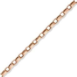 13mm Phantasie-Armband ovale Ketteglieder abgeflacht 585 Gold Rotgold 22cm