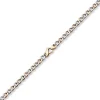 7,5mm Phantasie Halskette Collier aus 585 Gold Weißgold Rotgold bicolor 50cm