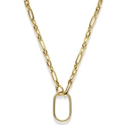 8mm Phantasie Halskette Collier mit Dekoelement 28x49mm 585 Gold Gelbgold 55cm