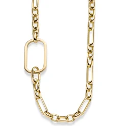 11mm Phantasie Halskette Collier mit Dekoelement 33x51mm 585 Gold Gelbgold 55cm