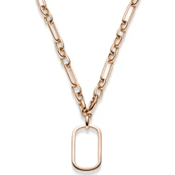 11mm Phantasie Halskette Collier mit Dekoelement 33x51mm 585 Gold Rotgold 55cm