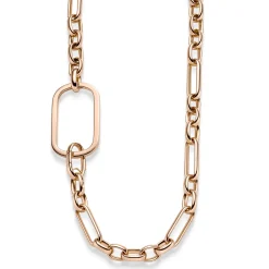 11mm Phantasie Halskette Collier mit Dekoelement 33x51mm 585 Gold Rotgold 55cm
