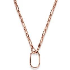 8mm Phantasie Halskette Collier mit Dekoelement 28x49mm 585 Gold Rotgold 55cm