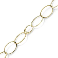 24mm Phantasie Kette Collier aus 585 Gold Gelbgold matt glänzend 50cm