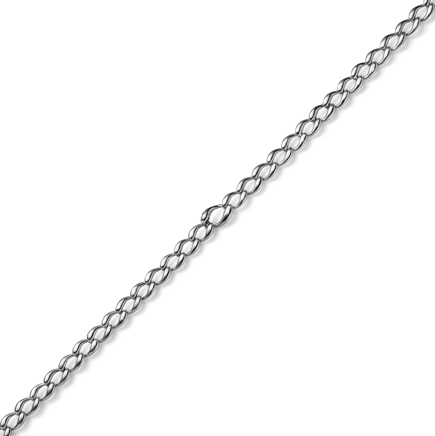 8mm Phantasiekette Collier Halskette Halsschmuck 585 Gold Weißgold glänzend 45cm