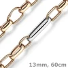 13mm Phantasie Kette Collier Halsschmuck aus 585 Gold Weißgold Rotgold 60cm