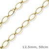 12,5mm Phantasie-Kette Halskette ovale Kettenglieder 585 Gold Gelbgold 50cm