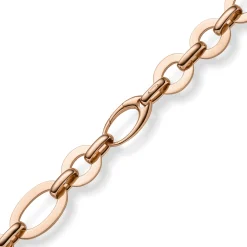 18,5mm Phantasie-Kette Halskette ovale Kettenglieder 585 Gold Rotgold 45cm
