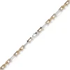 7,5mm Phantasiekette Halskette rechteckig 585 Gold Weißgold Rotgold bicolor 50cm