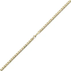 6,5mm Phantasiekette Kette Collier Halskette, 585 Gold Gelbgold, glänzend, 60cm