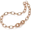 16,5mm Phantasie-Kette 3 Kettenglieder mit Kügelchen 585 Gold Rotgold 60cm