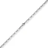 5,5mm Plattenkette Kette Collier aus 585 Gold Weißgold massiv 50cm Unisex