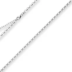 4mm Plattenkette Silberkette Collier Halskette aus 925 Silber rhodiniert 36cm